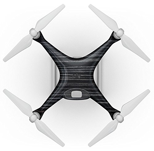 Tasarım Skinz Tasarım Skinz Siyah Ahşap Doku Tam Vücut Wrap çıkartma kaplama Kiti ile Uyumlu Drone DJI Phantom 3