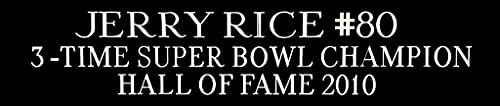 Jerry Rice İmzalı Kırmızı San Francisco Forması-Güzelce Keçeleşmiş ve Çerçeveli-Rice tarafından İmzalanmış ve Beckett