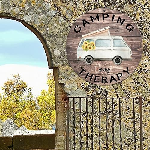 Kamp Benim Terapim Metal Tabelalar Çiftlik Evi Rustik Kamp Tabelaları Seyahat Römorkları için Vintage Camper Dekor