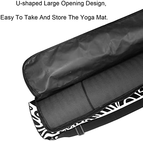 RATGDN Yoga Mat Çantası, Psychedelic Soyut Baskı Egzersiz Yoga matı Taşıyıcı Tam Zip Yoga Mat Taşıma Çantası Ayarlanabilir