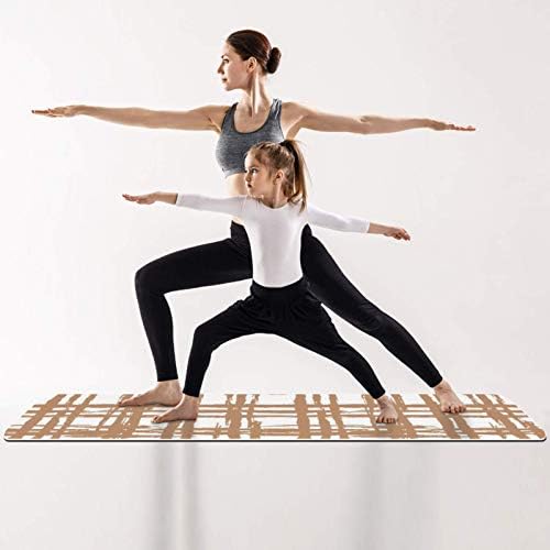 Siebzeh Ekose Premium Kalın Yoga Mat Çevre Dostu Kauçuk Sağlık ve Fitness Kaymaz Mat Her Türlü Egzersiz Yoga ve Pilates