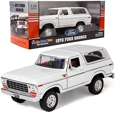1978 Ford Bronco 1: 24 pres döküm model araba Beyaz SUV SUT Kamyon Motormax Tüm Yıldız Oyuncaklar Özel 79371