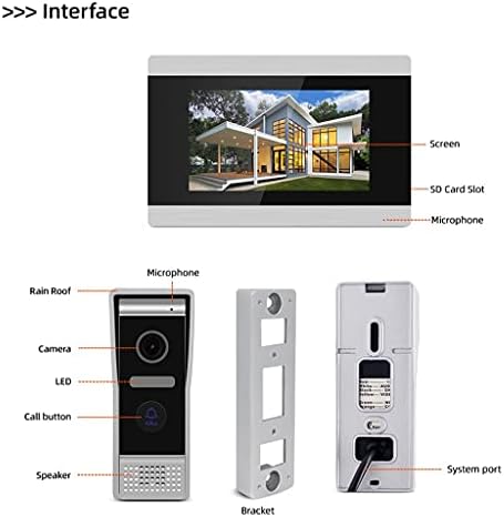 n / a 7 İnç Dokunmatik Ekran WiFi IP Video Interkom ile Villa için Mini Kablosuz Alıcı, destek Uzaktan Telefon Kilidini
