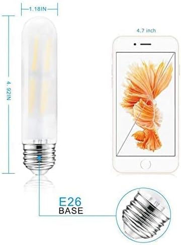 Kısılabilir T10 Buzlu LED Ampuller, 8W Tübüler Edison Ampuller 70 Watt Eşdeğeri,700LM,2700k Sıcak Beyaz,Masa Lambası,