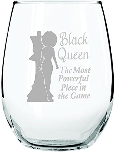 Siyah Kraliçe Şarap Kadehi / Afrikalı Amerikalı Renkli Kadınlar / Karı Kız Kardeşler Kızları Anneler Arkadaşlar /