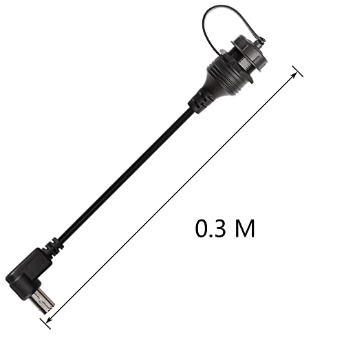 SınLoon USB 2.0 Tip-B 90 Derece Sağ Yazıcı Kablosu, Su Geçirmez Tip B Gömme Montajlı Araç Montaj Uzatma Kablosu,