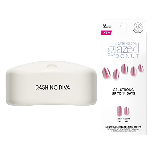 Dashing Diva Glaze Salon Nails Başlangıç Seti-Pro LED Tırnak Lambalı Sangria Glaze Jel Tırnak Çıkartmaları-Yarı Kürlenmiş