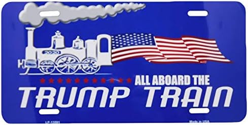 Tüm Gemiye Trump Tren Mavi 6 x 12 Alüminyum Plaka ABD Yapımı