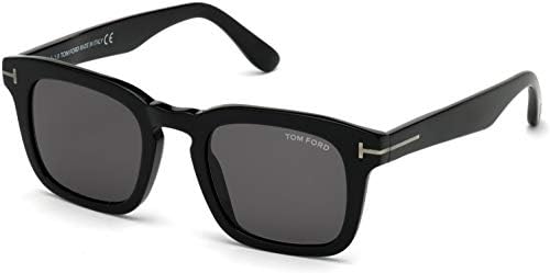 Güneş gözlüğü Tom Ford FT 0751-FN 01A parlak siyah / duman Lensler / Tunç t Tem