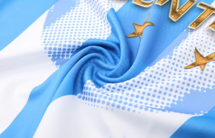 Mavi Arjantin Dünya Şampiyonları Baskı spor futbol topu Erkek Çocuk Gençlik Forması Gömlek Seti