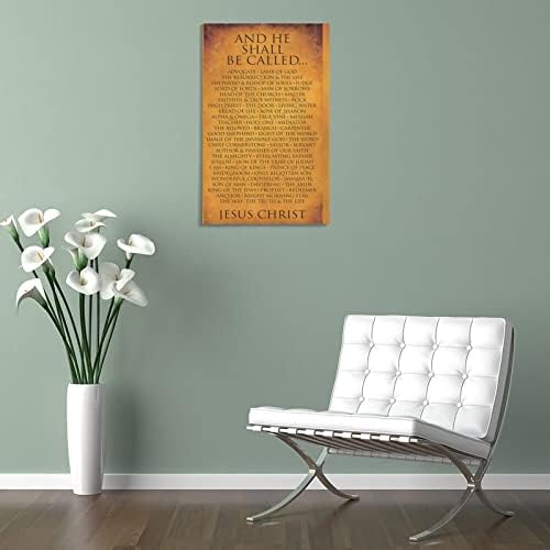Vintage Poster Tanrı Adı Mesih İncil Ayet Vintage Duvar Dekor duvar dekoratif tablolar Tuval Duvar Dekor Ev Dekor