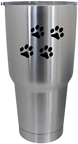 Epik Tasarımlar Bardaklar drinkware tumbler sticker-Pençe baskılar köpek hayvan lover evcil-serin sticker çıkartma