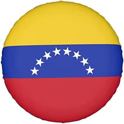 Venezuela bayrağı Baskılı Stepne lastik kapak Tekerlek Koruyucu, Römork Araba Kamyon Camper, Uyar Lastikleri 14 ila