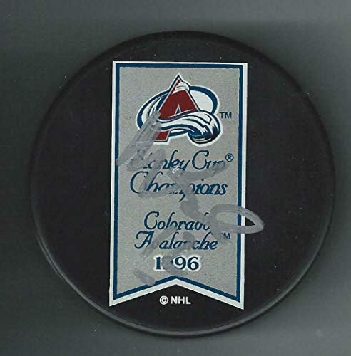 Mike Keane İmzaladı Colorado Çığ 1996 Stanley Kupası Şampiyonlar Afiş Diski - İmzalı NHL Diskleri