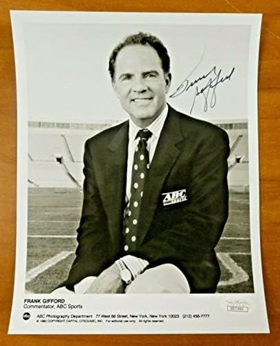 Frank Gifford NY Giants, JSA COA ile 7x9 imzaladı - İmzalı NFL Fotoğrafları