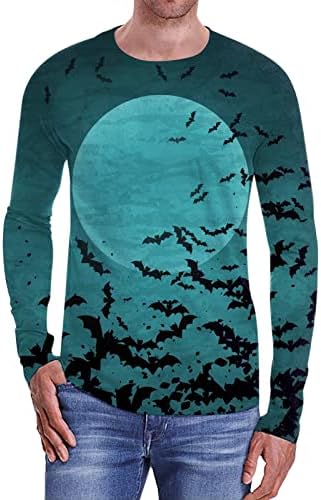 2022 Cadılar Bayramı Erkek Asker T-shirt Erkek Moda Rahat Cadılar Bayramı Ekip Boyun 3D pamuklu uzun kollu tişört