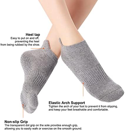 UTTPLL Kavrama Çorap Kadın Erkek Pilates Kaymaz Çoraplar Yastıklı Yoga Çorap Hastane Anti Patinaj Pamuk Tutucular