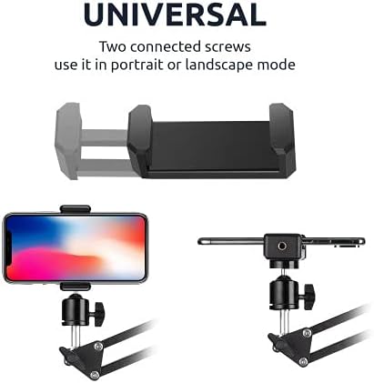 Olixar Tembel Kol Evrensel Kamera ve Akıllı Telefon 70cm Masa Kelepçesi-Siyah
