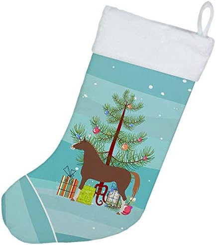 Caroline'ın Hazineleri BB9276CS Hannoverian Atı Noel Noel Çorabı, Çamurcun, Şömine Asılı Çoraplar Noel Sezonu Parti