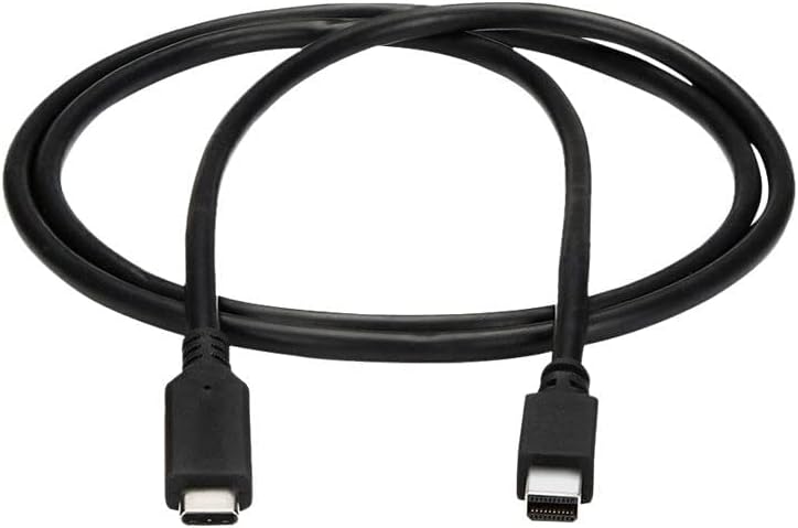 StarTech.com 1m / 3 ft USB-C'den Mini DisplayPort Kablosuna - 4K 60Hz - Siyah - USB 3.1 Tip C'den mDP Adaptörüne
