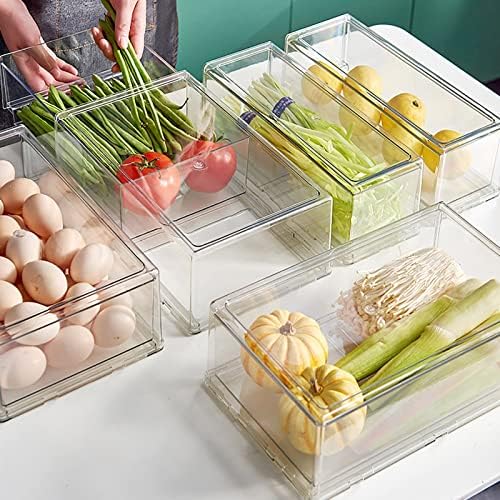 Istiflenebilir Buzdolabı Organizasyon Çekmeceler Gıda Depolama Konteyner Buzdolabı Organizatör BinsFruit Peynir Sebze