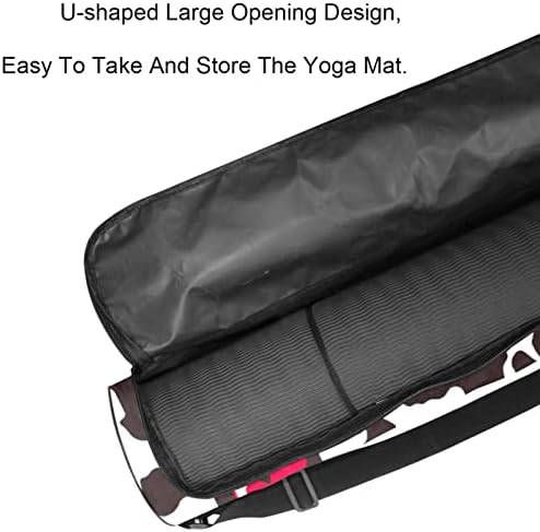 RATGDN Yoga Mat Çantası, Leopar Baskılar egzersiz Yoga matı Taşıyıcı Tam Zip Yoga Mat Taşıma Çantası için Ayarlanabilir
