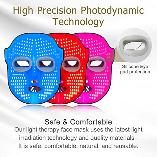 LED ışık terapisi Yüz Maskesi FSA HSA Onaylı ,Mavi ışık terapisi Akne temizleme,Kızılötesi ışık foton Spa yüz cilt