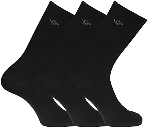 Dockers Erkek Performans Çorapları-Erkekler için 3'lü Düz Örgü Atletik ve Mürettebat Çorapları