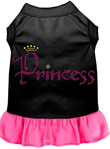 Mirage Evcil Hayvan Ürünleri Prenses Yapay Elmas Elbise, 3X-Large, Parlak Pembeli Siyah