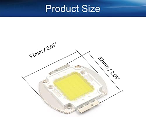 Bettomshın 1 Adet Yüksek Güç COB LED Panel Çip, 6500 K 30-34 V 900Ma 52x52mm Alüminyum LED Çip Diyotlar 50 w Beyaz