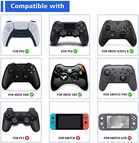 Xbox Serisi X/S, Xbox One, Xbox One X/S, PS5 için PS4 için PlayVital Siyah Ergonomik Analog Joystick Kapakları, Switch