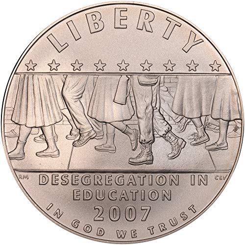 2007 P Little Rock Okulu Eğitimde Ayrışma Hatıra Gümüş Dolar Parlak Dolaşımsız BU ABD Darphanesi