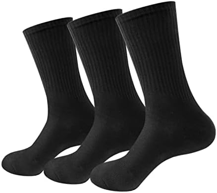 Mens Womens Pamuk Yastıklı Atletik Ekip Çorap 3-Pair Paketi, Kış Kalın Sıcak Pamuk ayak ısıtıcı