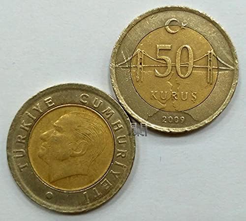 Türk Sikke Akan Türkmenistan 500 Mat Banknotlar Yabancı Paralar 2005 P-19 Sikke 50 Kuu Yarım La TurkeyCoin Koleksiyonu