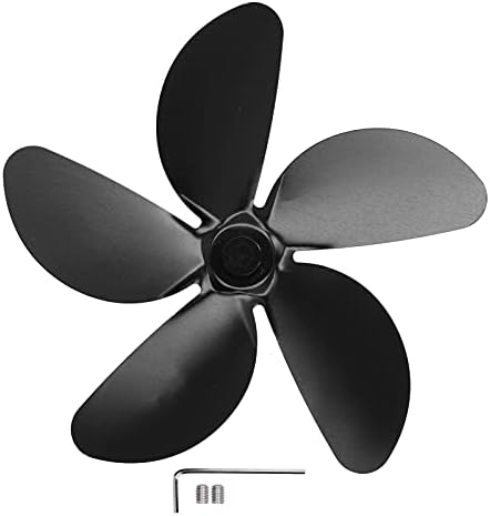 XPSSJMU İsı Powered Soba Fan, 5 Yaprak Şömine vantilatör pervanesi Evrensel Alüminyum Alaşımlı İsı Powered Soba vantilatör