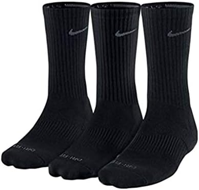 Nike Unisex Kuru Yastıklı Mürettebat Eğitim Çorabı (3 Çift) Siyah, Orta
