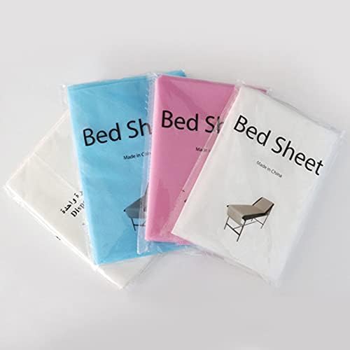 ZFAZF Beyaz 100 Adet Tek Kullanımlık Çarşaf Yatak Örtüsü Spa Yatak Örtüsü, Yuvarlak Yüz Delikli Lamine Kumaş Spa