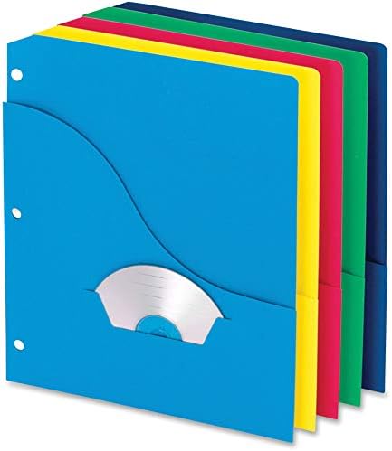 Pendaflex Pocket Project Folders, 3 Delikli, Mektup Boyutu, Çeşitli Renkler, 10/Paket