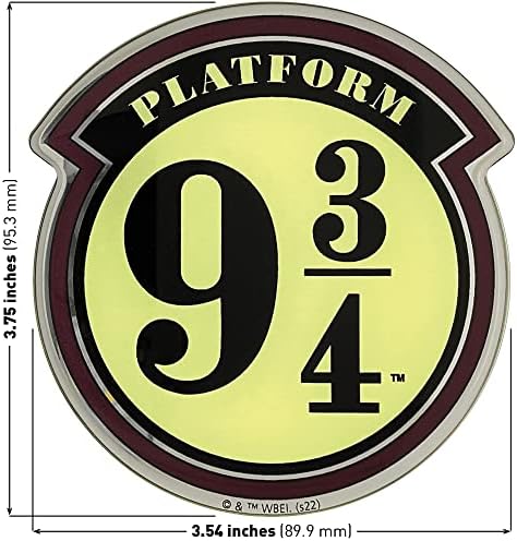 Fan Amblemleri Harry Potter Araba Çıkartması-Platform 9 3/4 Logo Otomotiv Reçine Kaplı Etiket (3. 8x3. 5x0. 1 inç)