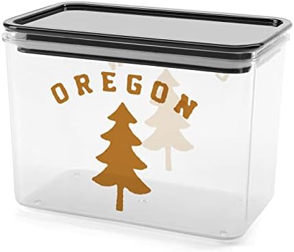 Oregon Douglas Çam Ağacı Saklama Kapları şeffaf Plastik kapaklı kutu Yeniden Kullanılabilir Kutuları Mutfak Tahıl