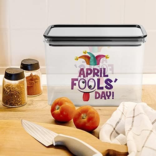 April fool Günü Saklama Kapları şeffaf Plastik kapaklı kutu Yeniden Kullanılabilir Kutuları Mutfak Tahıl Aperatifler
