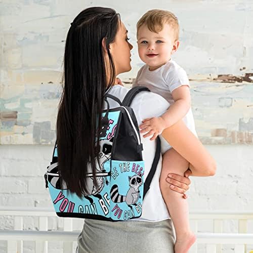 Olabileceğin En İyisi ol Rakun bebek bezi çantası Sırt Çantası Bebek Bezi Değiştirme Çantaları Çok Fonksiyonlu Büyük