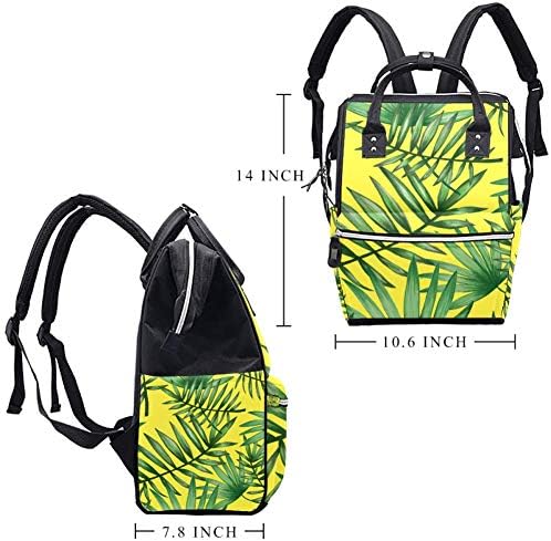 Tropikal Palmetto desen bebek bezi çanta omuz askıları bez torba