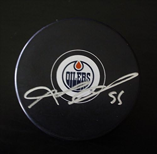 Mark Letestu İmzalı Edmonton Oilers İmzalı Disk w/COA 2017-İmzalı NHL Diskleri