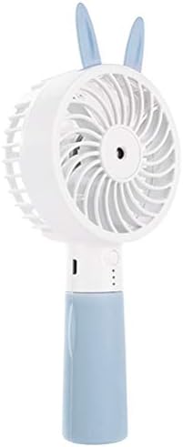 Sosoport 1 ADET USB Şarj el fanı Sis spreyli fan Çok Fonksiyonlu Taşınabilir Mini Fan Yaz Açık Ev (Mavi)