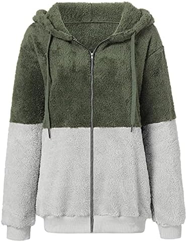 Kadın Moda kapüşonlu Sweatshirt Ceket Kış Sıcak Cep Pamuk Ceket Dış Giyim Polos Tees Bluzlar Blazer