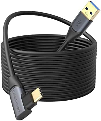 CableCreation [Yükseltilmiş Sürüm USB C Fiber Optik Bağlantı VR Kablosu 16FT, USB C 3.2 Gen2 Kablosu USB C'den C'ye