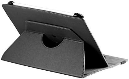 Navitech Siyah Suni Deri sert çanta Kapak ile 360 Dönme Standı ile Uyumlu Azpen A740