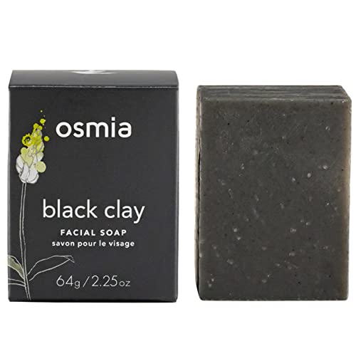 Osmıa-Doğal Siyah Kil Yüz Sabunu | Sağlıklı Ciltler için Temiz Güzellik (2,25 oz | 64 g)