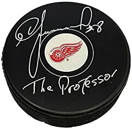 IGOR LARİONOV Detroit Red Wings Diskini İmzaladı-Profesör İmzalı NHL Diskleri